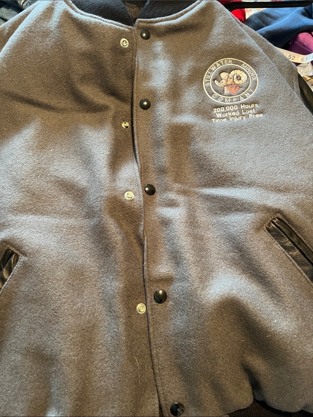 Holloway Grey and Black Bomber Varsity Jacket Size Large NWT - Picture 15 of 16